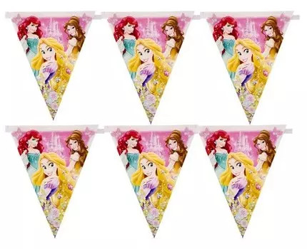 Гирлянда-вымпел – Disney. Принцессы, 360 см