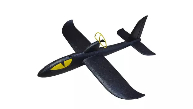 Глайдер из пенопласта, сборный, с пропеллером