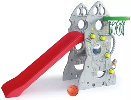 Горка Ракета с баскетбольным кольцом