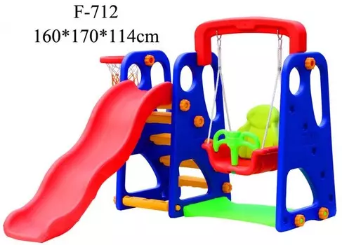 Горка с качелями Башня F-712