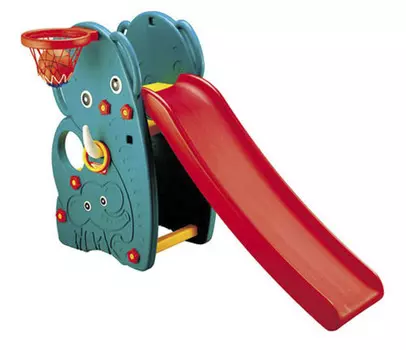 Горка Слон с баскетбольным кольцом и мячом