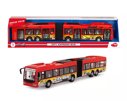 Городской автобус фрикционный, 1:43, 46 см., красный