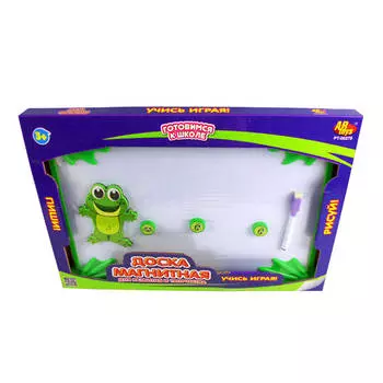 Готовимся к школе. Доска для рисования магнитная, развивающая с лягушонком