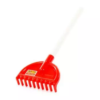 Грабли №15 с деревянным черенком, длина 38 см