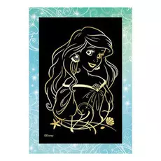 Гравюра Принцессы Disney с эффектом золота - Ариэль, малая