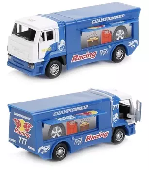 Грузовик Камаз Спорт раллийный, 12 см, инерционный, открываются двери