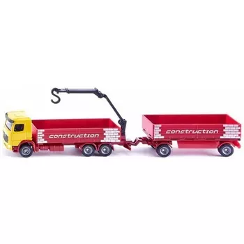 Грузовик с двойным прицепом и открывающейся крышей