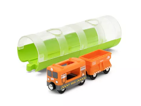 Грузовой вагон и туннель, 3 элемента