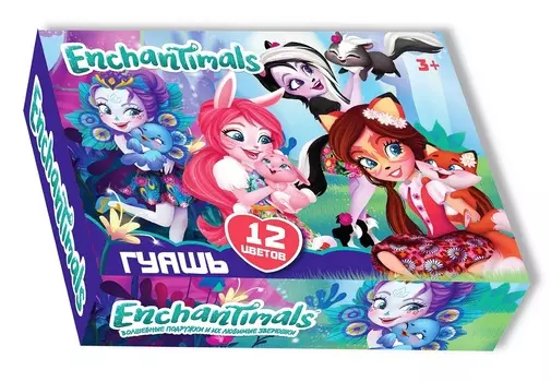 Гуашь - Enchantimals, 12 цветов