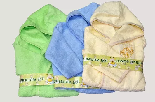 Халатик банный, голубой