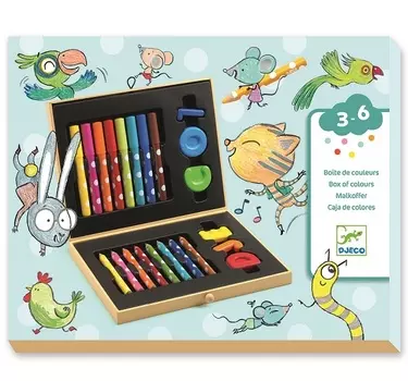 Художественный набор мини с карандашами, фломастерами и мелками