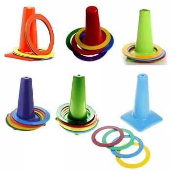 Игра Бросайка, с разноцветными колечками