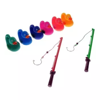 Игра для ванной - Ловля уток, с 6 утятами и 2 удочками