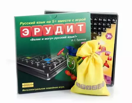 Игра настольная – Эрудит с черными фишками, в коробке