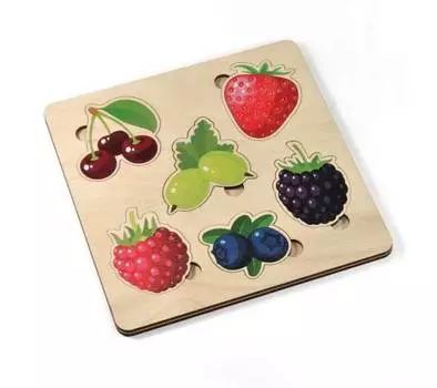 Игра развивающая деревянная – Ягоды, 21 х 21 см.