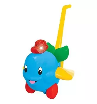 Игровая каталка с ручкой "Дельфин"