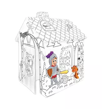 Игровой картонный домик-раскраска - Рыцарь