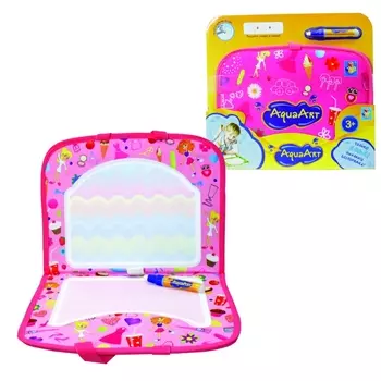 Игровой коврик для рисования AquaArt с ручками, цвет - розовый