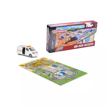 Игровой коврик и машинка из серии Creatix Construction, нескользящий, 96 х 51 см.