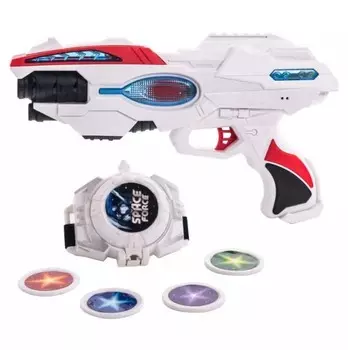 Игровой набор – Бластер и часы, свет и звук