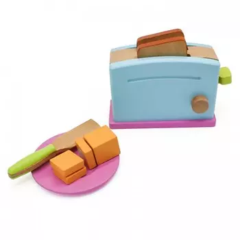 Игровой набор из дерева Тостер, с хлебом