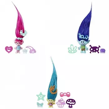 Игровой набор из серии Тролли с фигуркой с супердлинными поднимающимися волосами, несколько видов