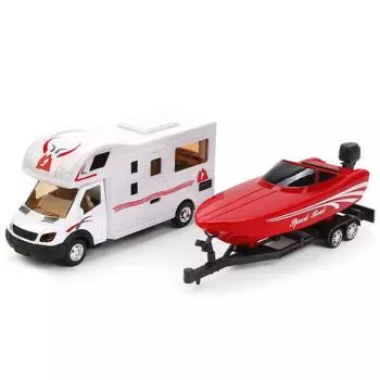 Игровой набор Кэмпер с катером - 36см – инерционный механизм