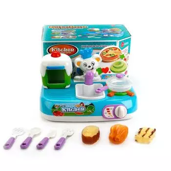 Игровой набор – Кухня с плитой и продуктами, меняющими цвет, аксессуарами