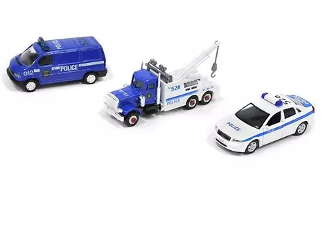 Игровой набор машинок Полиция, 3 предмета