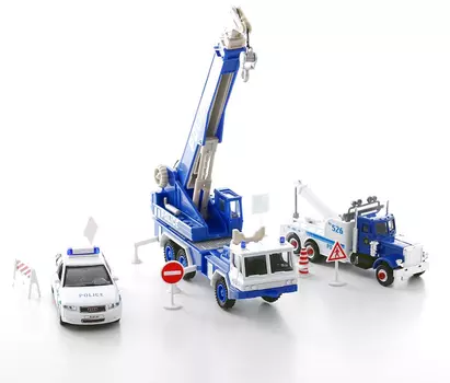Игровой набор машинок серии Полиция, 10 предметов