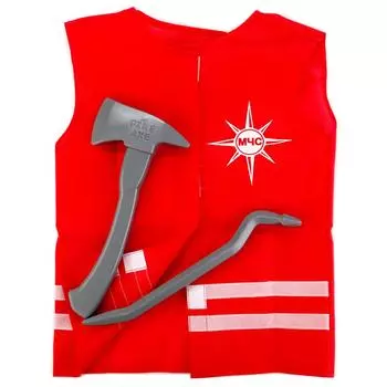 Игровой набор МЧС №1: жилет, топор и лом