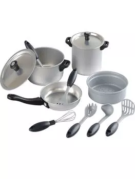 Игровой набор металлической посуды, 12 предметов