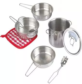 Игровой набор металлической посуды, 8 предметов