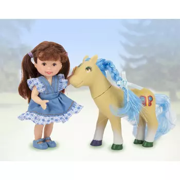Игровой набор Paula брюнетка - Прогулка с пони