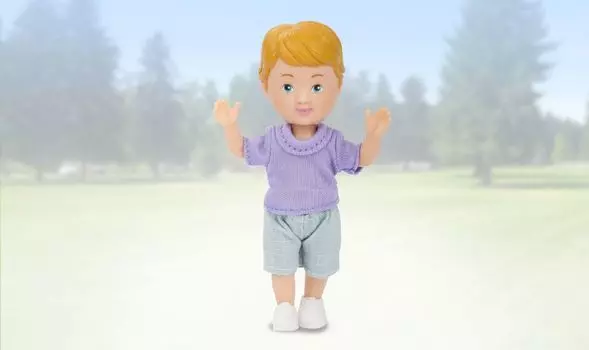 Игровой набор - Paula. Мой друг, фиолетовая футболка, голубые шорты