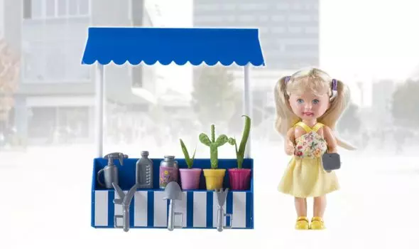 Игровой набор - Paula. На рынке, ларек с растениями