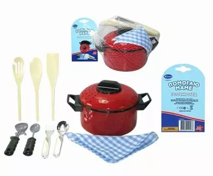 Игровой набор посуды для кухни, 10 предметов