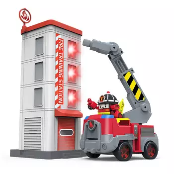 Poli Robocar. Пожарная станция с фигуркой Рой. Свет, звук