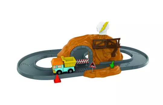 Игровой набор Poli Robocar - Пещера с камнями с металлической машинкой Дампи