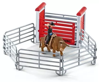 Игровой набор - Родео с ковбоем, быком, аксессуарами