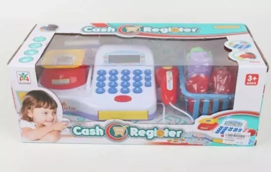Игровой набор с аксессуарами - Кассовый аппарат LS820A17, свет и звук