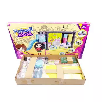 Игровой набор с куклой и мебелью - Модный дом, 85 деталей