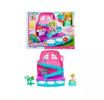 Игровой набор с куклой из серии Cuppatinis, 10 см. с трансформирующейся юбочкой и танцполом