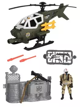 Игровой набор: Солдаты. Стремительная атака на вертолете