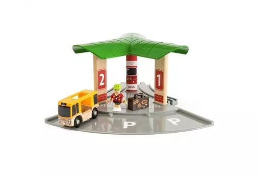 Игровой набор - Станция 2-в-1 авто и ж/д вокзал, 5 деталей
