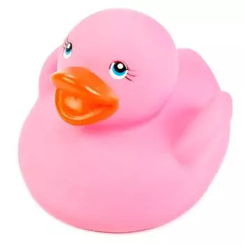 Игрушка для купания – Уточка-термо, розовая