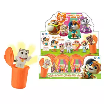 Игрушка фигурка героя из мультфильма 44 котенка, в ведре