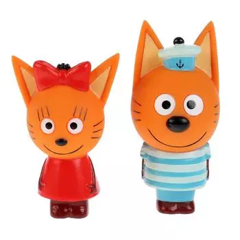 Игрушка из пластизоля для ванны из серии Три кота – Карамелька и Коржик, в сетке )