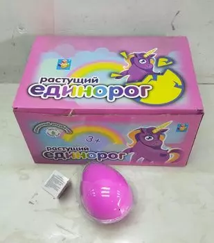 Игрушка из серии Домашний инкубатор - Яйцо с растущим единорогом, 8 х 13 см.
