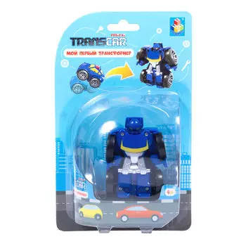 Игрушка из серии Мой первый трансформер, собирается в полицию, 6 см.